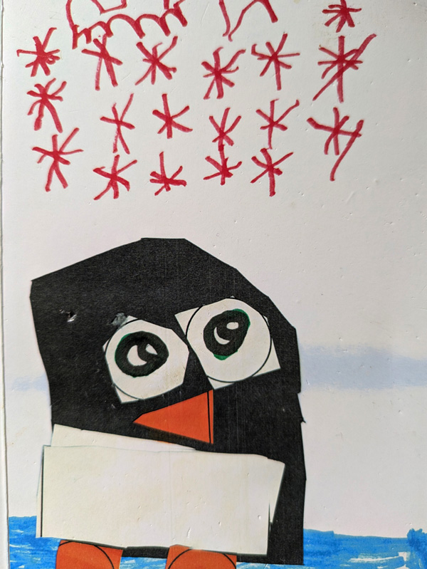 Aron Plowas - Pinguin mixed media